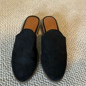 Black Suede Mules